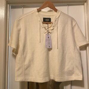 UGG KIYAH MIXED SHORT SLEEVE TOP